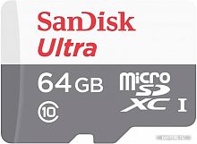 Купить Флеш карта microSDXC 64Gb Class10 Sandisk SDSQUNR-064G-GN3MN Ultra w/o adapter в Липецке
