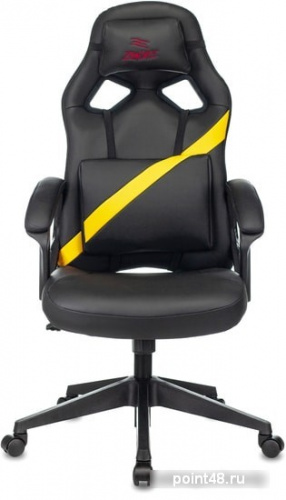 Кресло игровое Zombie DRIVER черный/желтый эко.кожа с подголов. крестовина пластик фото 2