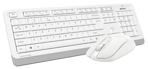 Купить Клавиатура + мышь A4Tech Fstyler FG1012 клав:белый мышь:белый USB беспроводная Multimedia в Липецке фото 3