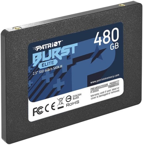 Накопитель SSD Patriot SATA III 480Gb PBE480GS25SSDR Burst Elite 2.5 фото 3