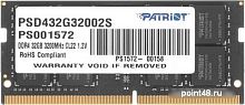 Оперативная память Patriot Signature Line 32GB DDR4 SODIMM PSD432G32002S