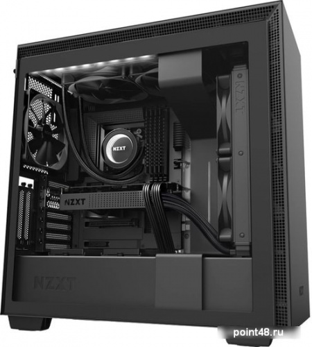 Корпус NZXT CA-H710I-B1 H710i M  Tower Black/Black Chassis with Smart Device 2, 3x120, 1x140mm Aer F Case Fans, 2xLED Strips and Vertical GPU Mount