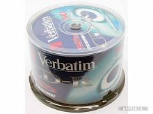 Купить Диск CD-R Verbatim 700Mb 52x Cake Box (50шт) (43351) в Липецке