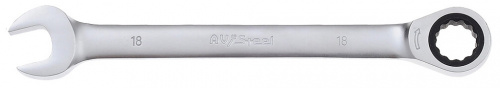Ключ комбинированный AUTOVIRAZH (AV-315018)  с трещоткой 18mm AV Steel