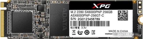 Накопитель SSD A-Data PCI-E x4 256Gb ASX6000PNP-256GT-C XPG SX6000 Pro M.2 2280