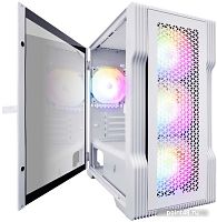 Корпус 1STPLAYER TRILOBITE T3 White / mATX, TG / 4x 120mm LED fans inc. / T3-WH-4F1-W