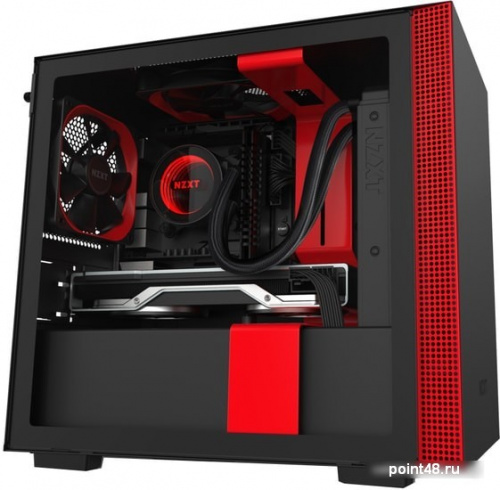 Корпус NZXT CA-H210B-BR H210 Mini ITX Black/Red Chassis with 2x120mm Aer F Case Fans фото 3