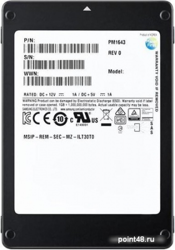 SSD Samsung PM1643a 1.92TB MZILT1T9HBJR