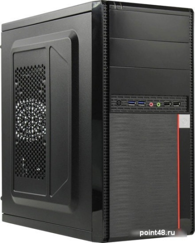 Корпус Exegate EX284037RUS   Minitower BA-204U Black, mATX, <AA400, 80mm>, 2*USB+2*USB3.0, Audio