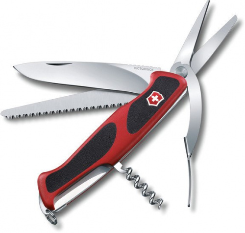 Купить Нож перочинный VICTORINOX RangerGrip 71 Gardener 0.9713.C, пластик/сталь, красный/черный в Липецке