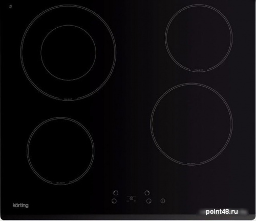 Электрическая варочная панель Korting HK 62001 B количество конфорок 4 керамических, цвет черный в Липецке