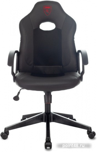 Кресло игровое Zombie 11 черный текстиль/эко.кожа крестовина пластик фото 2