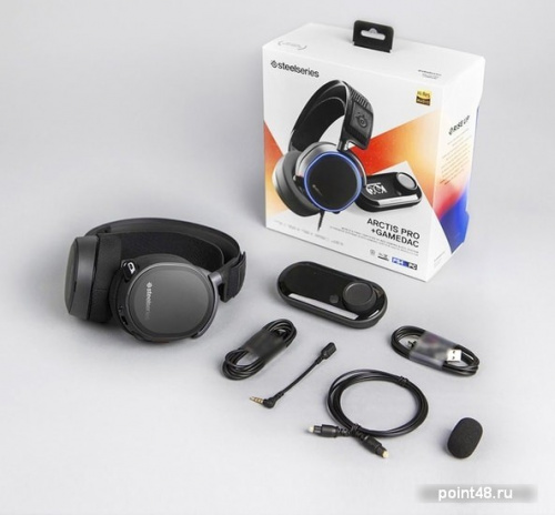 Купить Наушники с микрофоном Steelseries Arctis Pro + GameDAC черный 3м мониторы оголовье (61453) в Липецке фото 2
