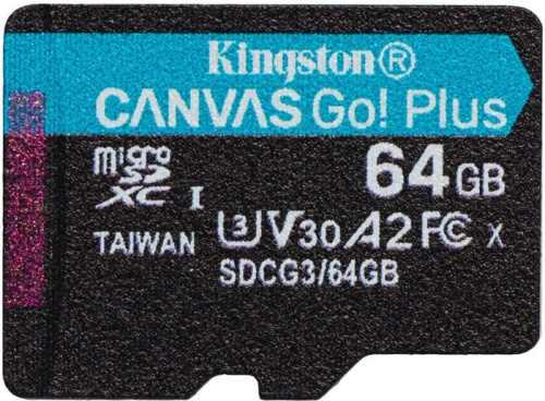 Купить Флеш карта microSDXC 64Gb Class10 Kingston SDCG3/64GB Canvas Go! Plus + adapter в Липецке фото 2