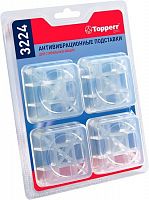Купить Подставки для стиральных машин Topperr квадратные прозрачный полимер (упак: 4шт) (3224) в Липецке