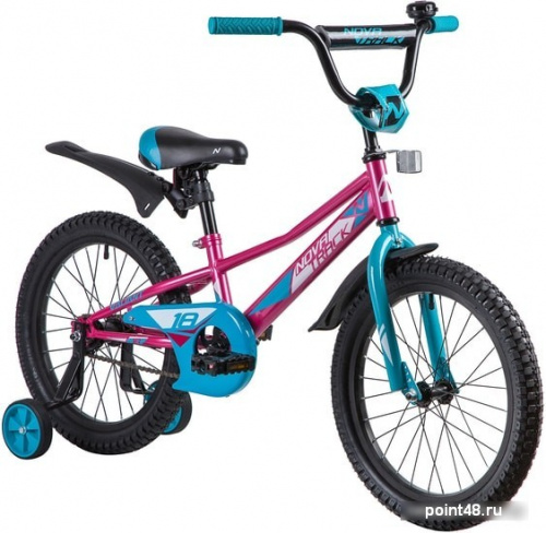 Купить Детский велосипед Novatrack Valiant 18 2019 183VALIANT.RD9 (сиреневый/голубой) в Липецке на заказ фото 2