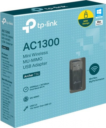 Купить Сетевой адаптер WiFi TP-Link Archer T3U AC1300 USB 3.0 в Липецке фото 2