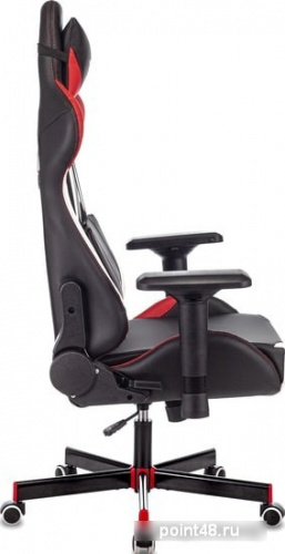 Кресло игровое Zombie VIKING TANK черный/красный/белый искусственная кожа с подголов. крестовина металл фото 3