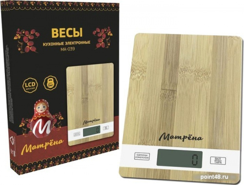 Купить Кухонные весы Матрена МА-039 (бамбук) в Липецке фото 2