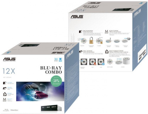 Оптический привод Blu-Ray ASUS BC-12D2HT, внутренний, SATA, черный, OEM фото 2