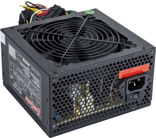 Блок питания 600W Exegate 600NPX, ATX, black, 12cm fan, 24p+4p, 6/8p PCI-E, 3*SATA, 2*IDE, FDD фото 2