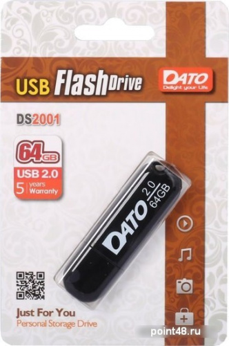 Купить Флеш Диск Dato 64Gb DS2001 DS2001-64G USB2.0 черный в Липецке фото 2