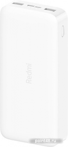Мобильный аккумулятор Xiaomi Redmi Power Bank PB200LZM Li-Pol 20000mAh 2.4A+2.4A белый 2xUSB в Липецке