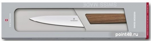 Купить Нож кухонный Victorinox Swiss Modern (6.9010.15G) стальной разделочный лезв.150мм прямая заточка дерево блистер в Липецке фото 2