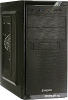 Корпус Exegate EX272747RUS   Minitower  QA-412U Black, mATX, <XP500, Black, 120mm>, 2*USB+2*USB3.0, Audio