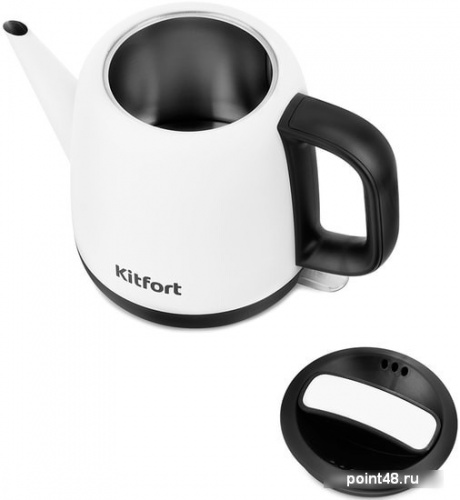 Купить Чайник электрический Kitfort KT-6112 1л. 1630Вт белый/черный (корпус: нержавеющая сталь) в Липецке фото 3