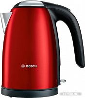 Купить Чайник электрический Bosch TWK7804, 1,7л, 2200Вт, нержавеющая сталь, красный в Липецке