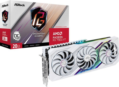 Видеокарта ASRock Radeon RX 7900 XT Phantom Gaming White 20GB OC RX7900XT PGW 20GO фото 2