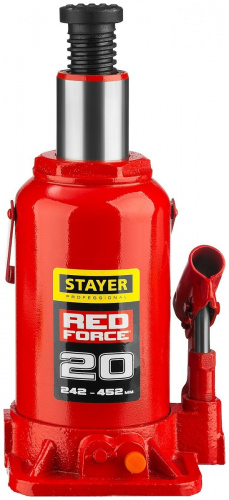 Домкрат STAYER RED FORCE 20т 242-452мм (43160-20_z01) фото 3