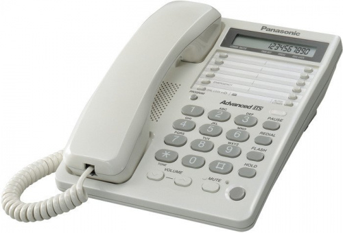 Купить Проводной телефон PANASONIC KX-TS2362RUW, белый в Липецке