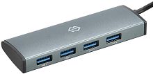 Разветвитель USB-C Digma HUB-4U3.0-UC-G 4порт. серый