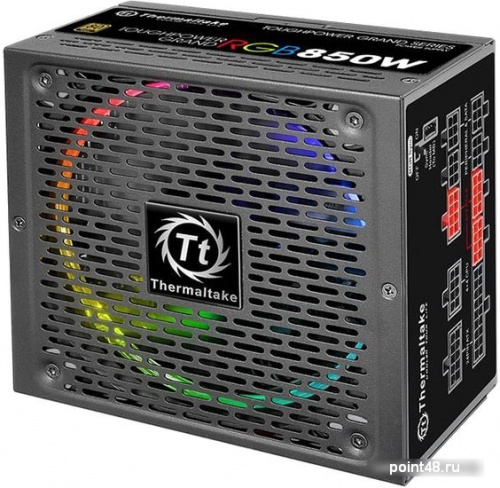 Блок питания Thermaltake ATX 850W Toughpower Grand RGB Sync 80+ gold 24+2x(4+4) pin APFC 140mm fan color LED 12xSATA Cab Manag RTL