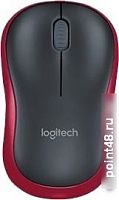 Купить Мышь Logitech M185 (черный/красный) в Липецке