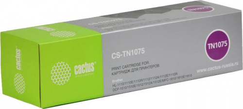 Купить Картридж лазерный Cactus CS-TN1075 black ((1000стр.) для Brother HL-1110/1112/1510/1512/1810/1815) (CS-TN1075) в Липецке
