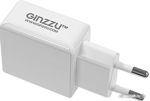 Сетевое зар./устр. GINZZU GA-3313UW + Дата-кабель 8PIN APPLE, 1,0м, белый в Липецке фото 2