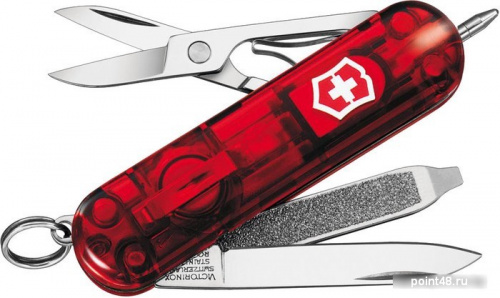 Купить Нож перочинный Victorinox Signature (0.6225.T) 58мм 7функций красный полупрозначный в Липецке