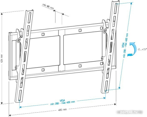 Купить Кронштейн HOLDER LCD-T4609, телевизионный, 32 - 65, до 60кг, черный в Липецке фото 2