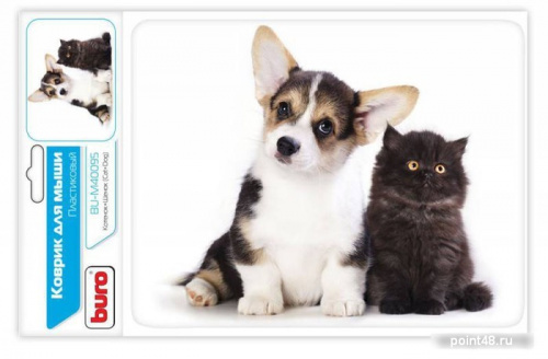 Купить Коврик для мыши Buro BU-M40095 рисунок/котенок и щенок в Липецке фото 2