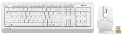 Купить Клавиатура + мышь A4Tech Fstyler FG1012 клав:белый мышь:белый USB беспроводная Multimedia в Липецке фото 2