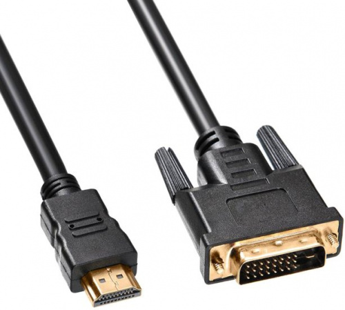 Купить Кабель DVI Buro HDMI19 (m)/DVI-D(m) 5м феррит.кольца Позолоченные контакты в Липецке фото 2