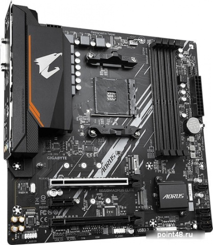 Материнская плата Gigabyte B550M AORUS ELITE Soc-AM4 AMD B550 4xDDR4 mATX AC`97 8ch(7.1) GbLAN RAID+DVI+HDMI фото 2