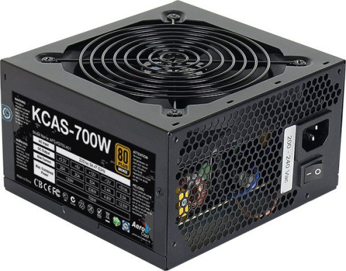 Блок питания Aerocool ATX 700W KCAS PLUS 700 80+ bronze (24+4+4pin) APFC 120mm fan 7xSATA RTL фото 2