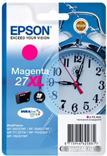 Купить Картридж струйный Epson T2713 C13T27134022 пурпурный (10.4мл) для Epson WF7110/7610/7620 в Липецке