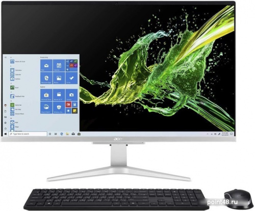 Моноблок Acer Aspire C27-1655 27  Full HD i7 1165G7 (2.8)/16Gb/SSD512Gb/MX330/Endless/GbitEth/WiFi/BT/135W/клавиатура/мышь/Cam/серебристый 1920x1080