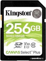 Купить Флеш карта SDXC 256Gb Class10 Kingston SDS2/256GB Canvas Select Plus w/o adapter в Липецке