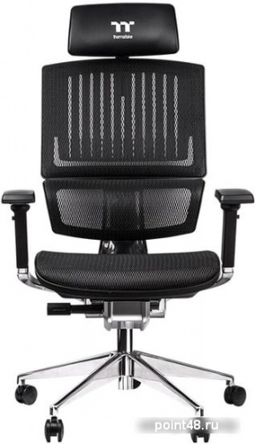 Кресло игровое Thermaltake GGC-EG5-BBLFDM-01 черный сетка крестовина алюминий фото 2